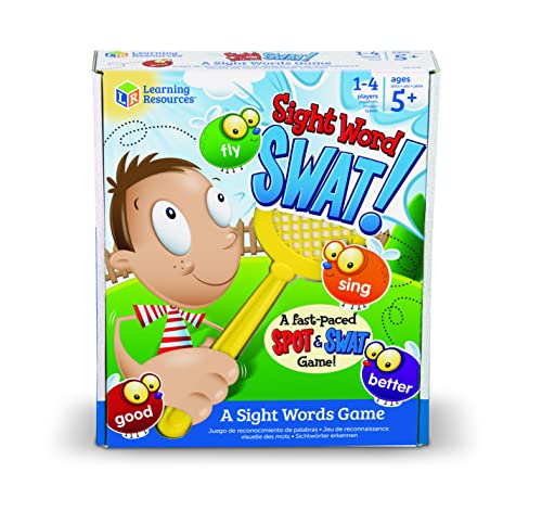 Learning Resources Sight Word Swat A Sight Words Game - Phonics Flash Cards, Board Games for Kids, Montessori Spelling , Homeschool, Classroom Must Haves, Teacher Supplies, Gifts for Boys and Girls - style: Sight Word Swat