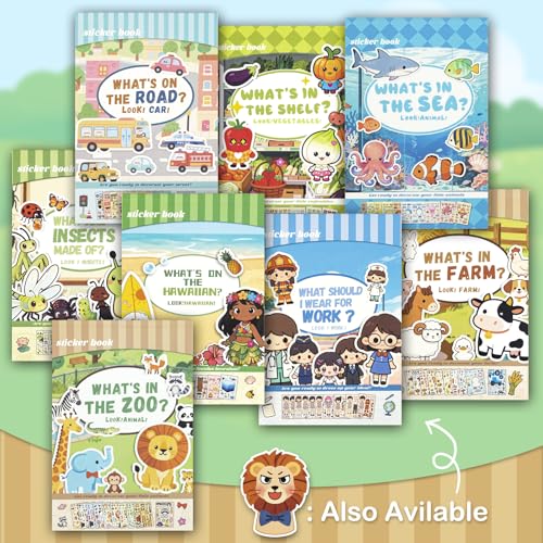 Make a Face Stickers for Kids, 10 Cute Animal Sticker Sheets and 1 Scene Card, Mess-Free DIY Classroom Activities, Goodie Bag Stuffers, Party Favors, Removable and Repositionable - style: Zoo