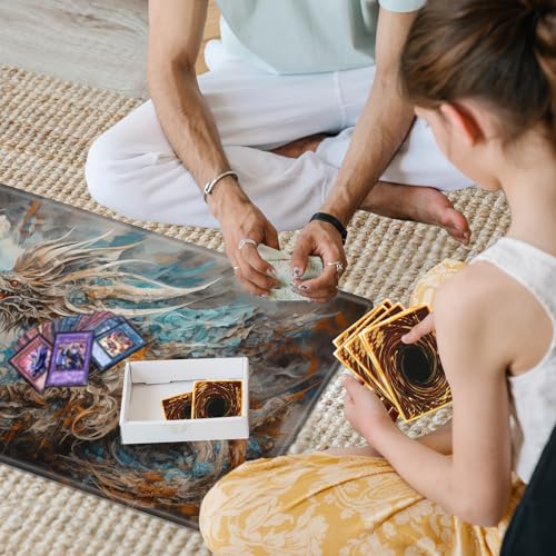 MTG Playmat,Game Play Mat for MTG TCG 24 x 14 inches Cards Game Playmats,Trading Card Game Stitched Play Mats Commander Deck Gaming Desk Mat Card Gameplay Mats,Artdragon - color: Artdragon, size: NO Zone
