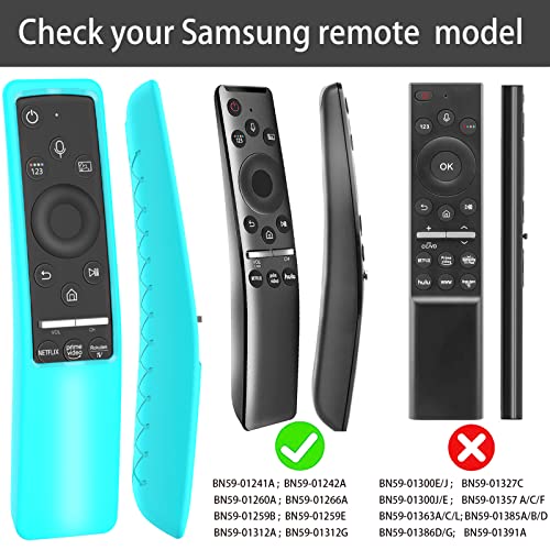 Case Compatible with Samsung Smart TV Remote Controller BN59 Series, Light Weight Silicone Cover Protector Shockproof Anti-Slip Remote Skin Sleeve - Green Glow in The Dark - color: Glow Green