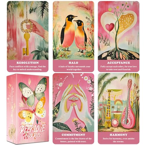 DPEHAKMK Love Oracle Cards, Romantic Relationships Oracle Cards for Beginners, Communication, Trust, Growth, and Healing Oracle Deck