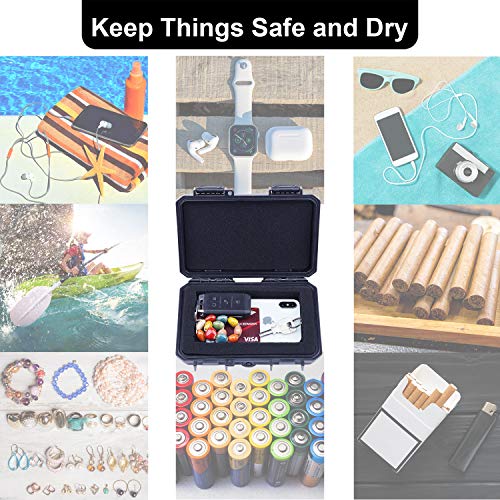 Lykus HC-1710 Mini Hard Case Dry Box with Foam Insert, Interior Size 6.54x3.94x1.46 inch, IP66 Splash-Proof