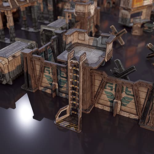 TinkerTurf Guard Tower Add-On: Neutral Sci-Fi Terrain, Sturdy & Affordable, Easy to Assemble, 1+ Players, Ages 9+ - style: Neutral