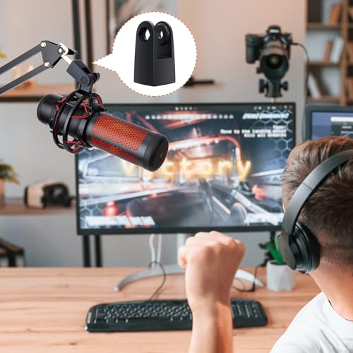 SUNMON Microphone Mount Adapter for HyperX QuadCast, Replacement for HyperX QuadCast Mount Adapter, Mic Stand Adapter for 3/8" Boom Arm - color: QuadCast Boom Arm Adapter
