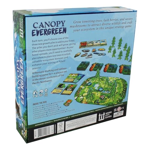 Weird City Games Canopy Evergreen, Strategy Board Game | For 1 to 4 Players and Ages 10+