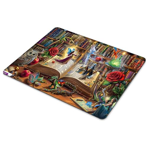 Square Mouse Magic Book,Gaming Mouse Pads for Desk,Soft Computer Waterproof Non-Slip Mouse Mat - color: Magic Book