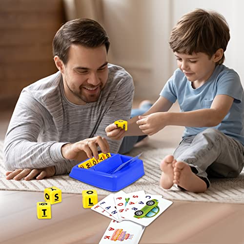 Fenikso Matching Letter Game, Alphabet Spelling & Reading Words, Objects & Color Recognition, Early Learning Educational Toy for Preschool & Kindergarten Kids Over 3-8 Years Old, Best Gifts - color: Blue