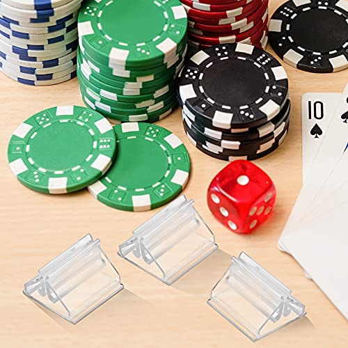 Aster 48 PCS Acrylic Card Stands Clear Game Card Stands, Game Piece Holders Board Game Pieces Stand Markers for Cards, Photos, Memos, Pictures Display