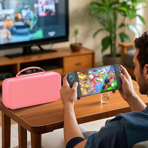 daydayup Switch Carrying Case Compatible with Nintendo Switch 2, with 24 Games Cartridges Protective Hard Shell Travel Carrying Pouch DS Case Pink - color: Pink, size: 2025-Inch