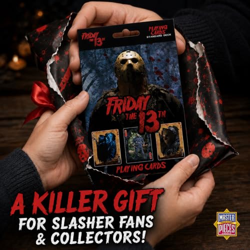 Masterpieces Friday the 13th Playing Cards - 54 Card Deck, Officially Licensed - Ages 4+ - style: Friday the 13th