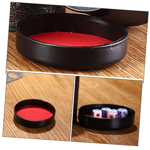 BESPORTBLE 5pcs Dice Cup Bottom Holder Plush Leather Accessory Dice Shaker Tray Cup Base Replacement Storage Lid Holders