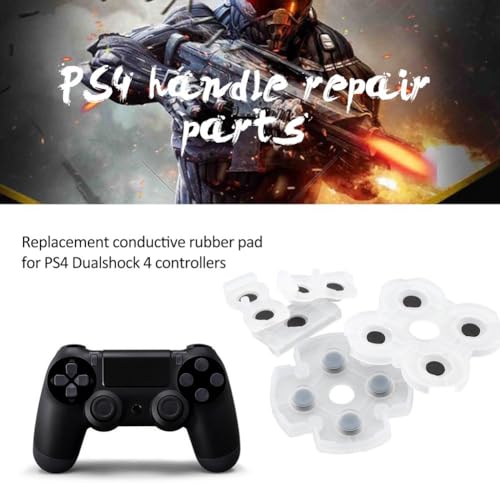 4 Set Silicone Conductive Rubber Pad Keypads for PS4 Buttons Part