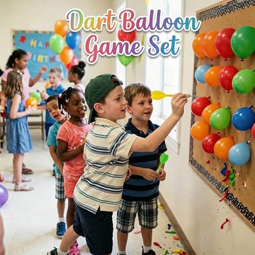 LOVESTOWN 510 PCS Dart Balloon Game Set, Carnival Games for Kids & Adults | Outdoor Party Game for Backyard, Birthdays & Family Reunions, Carnival Party Favors, Includes 500 Balloons & 10 Darts