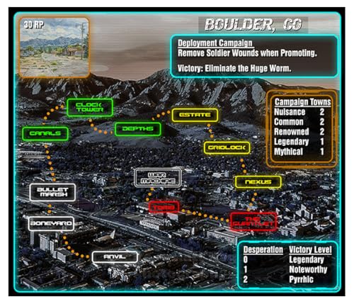 Dan Verssen Games Warfighter Chtorr Campaign #2 Boulder, Colorado Board Game Expansion. for Adults.