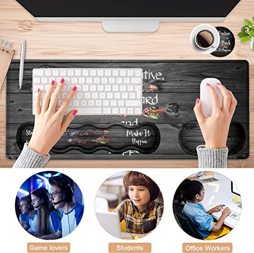 Large Mouse Pad and Gel Mouse Wrist Rest+ Memory Foam Keyboard Wrist Rest Support Set- Non-Slip Rubber Base with Stitched Edges for Office,Home,Computer,Gaming Extended Mousepads XXL Black Desk Mat - color: JV-mouse pad-8-15