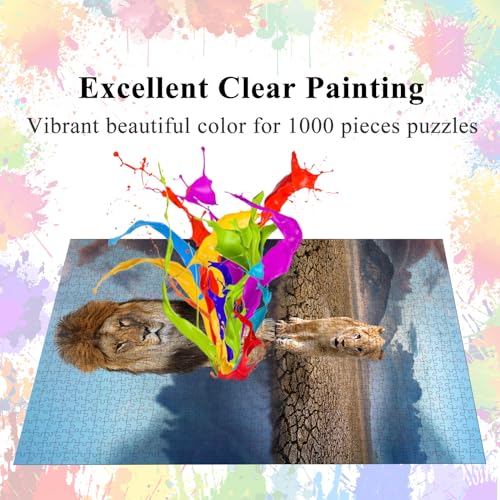 Puzzles for Adults 1000 Pieces, Magic Reflection Jigsaw with Poster Letter on Back, Unique Pieces Fit Well No Dust (27.5"x19.6") - color: Reflection