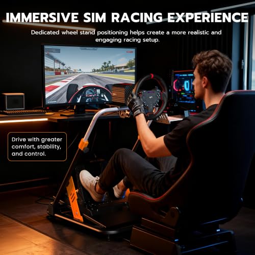 PXN A11 Heavy-Duty Foldable Racing Wheel Stand | Carbon Steel Frame, Height and Angle Adjustable, for V99, V10, VD4, VD6, G29, G920, G923, R3, R5 & More