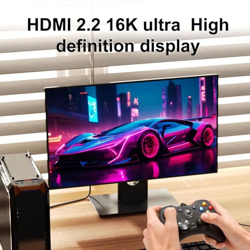 16K HDMI 2.2 Cable 3.3FT, 96Gbps Ultra High Speed HDMI Male to Male Braided Cord Support 16K@60Hz 8K@60Hz eARC HDCP HDR10+ Dolby Compatible with TVs, Monitors, Projectors (1m/3.3feet)