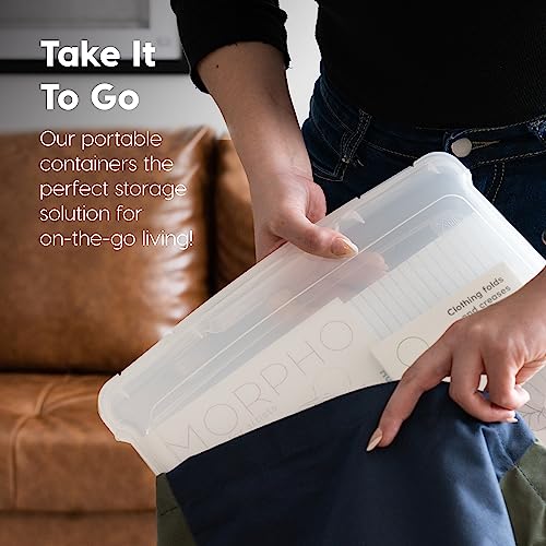 IRIS USA Board Game Storage |Made in USA| Thick Craft Case (6-Pack) - Clear | Fits 8.5" x 11" & A4 Paper, Organizers with Built-In Handle & Snap-Tight Lids, Containers for Puzzles, Art & Scrapbooking - size: 6 Pack