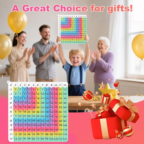 Yadishen 12x12 Rainbow Multiplication Table Game - Children's Math Education Multiplication Flashcards, Popular Learning Tool for Early Education and Enlightenment - size: 20cm Right Angle Macaron