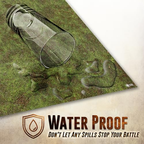Melee Mats Wargaming Battle Mat, 48"x72" - Terrain for Warhammer 40K, Dungeons and Dragons, Tabletop RPG, Miniatures & Strategy Games - Durable Vinyl Map - color: Dark Moss, size: 48"x72