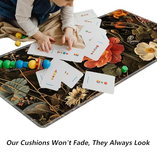 Garden with Flowers and Insects for MTG & TCG Playmat Mouse Pad,BFDHGQZC 24" x 14" Game Mat for MTG/RPG/CCG Trading Card Game Playmats Table Mat Perfect for Card Games Video Games Computer Office - color: Garden With Flowers and Insects