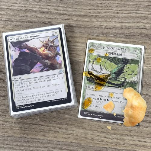 Katomula 100CT Outer Sleeves, Oversize MTG Card Sleeves for Double Sleeving & Triple Sleeving, Clear Matte Card Sleeves for Magic The Gathering & PKM, 69 * 94mm