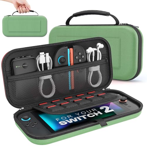 MoKo Carrying Case for Nintendo Switch 2 2025 - color: green, size: 10 Slots