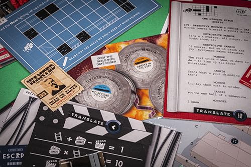Professor Puzzle: Escape from The Movie Studio - A Mini Escape Room Game, 12 Puzzles to Solve The Code, Journalist Adventure, Ages 12+, 1+ Players - style: Movie Studio