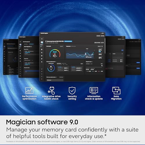 Samsung microSDXC T9 256GB, Transfer Speeds Up to 200MB/s | microSD made for Avid Gamers & Professional Creators (MB-MH256T/AM) - size: 256GB