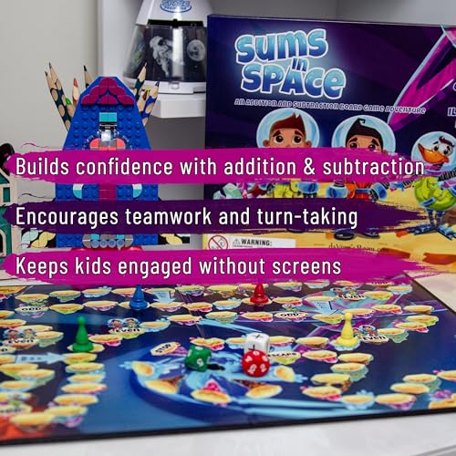 Sums in Space - Addition and Subtraction Games - Kindergarten and First Grade Educational Math Games for Kids 5-7