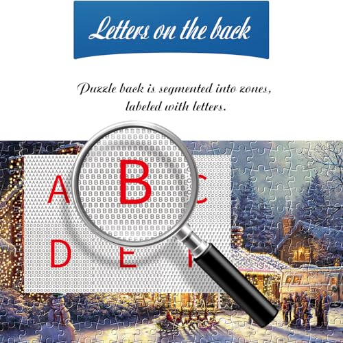 Jigsaw Puzzles 1000 Pieces - Puzzles for Adults - Christmas Family Snowman Deer Town Holiday Impossible Difficult Challenging Puzzles - color: Christmas Family Snowman Deer Town