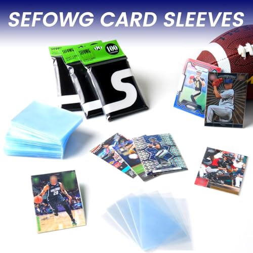 1200ct Clear Card Sleeves for Trading Cards, Baseball Sports Soft Sleeves, Ultra Soft Plastic Card Protector Sleeve for Football, MTG, PKM, Game, Standard Cards - size: 1200 PCS