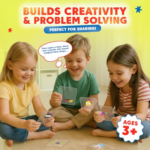 Kidrox Mix & Match Character Building Flash Cards, Transparent Layerable Learning Cards, 45 Pack - style: Mix & Match