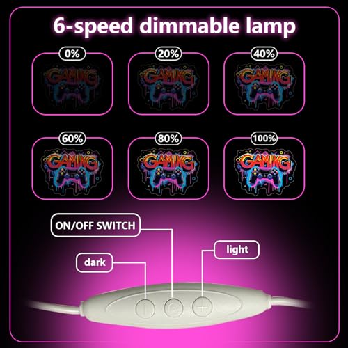Gaming Neon Sign,Gamer Led Neon Light Signs for Wall Decor Game Pad Light up Sign for Boy Room Bedroom Man Cave Brithday Party Gaming Room Decor Gift for Gamer Men(13.8"*10.4")