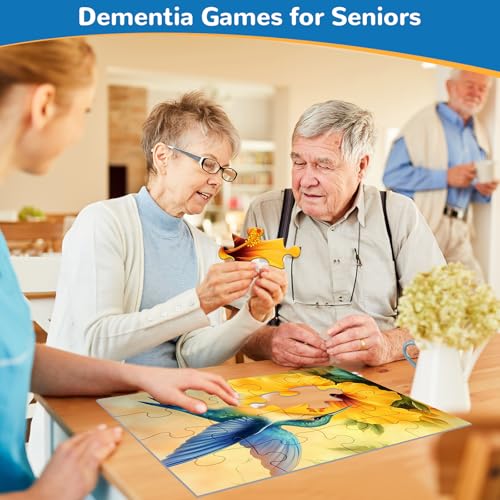 6 Packs 16 Large Piece Puzzle for Seniors, Dementia Alzheimer's Products Activities for Elderly Adults, Easy Puzzle Alzheimer’s Memory Cognitive Game Gift for Patient in Nursing Home - style: 6 Pack 16 Large Piece