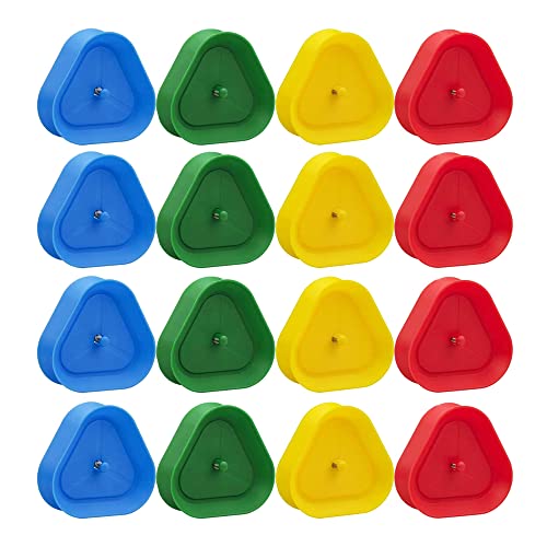 Yuanhe Playing Card Game Holder - Triangle Shaped Hands-Free Poker Holder Tray, 4 Colors, Set of 16 - style: Set of 16