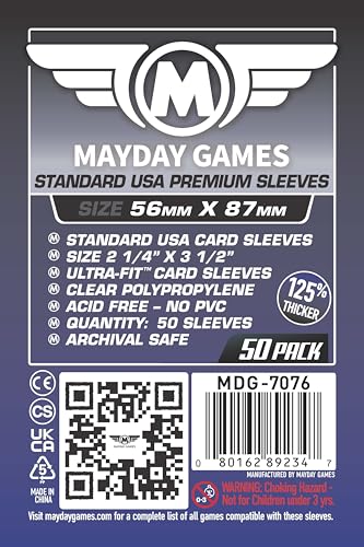 Mayday Games Luthier Compatible Premium Card Sleeve Bundle - size: Premium, style: Luthier