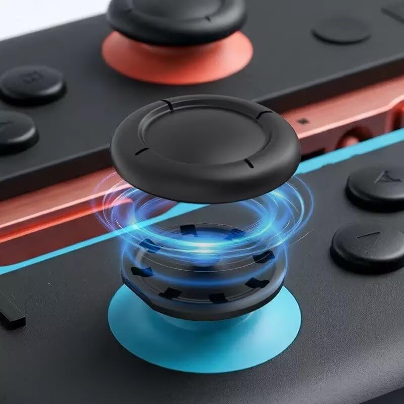 Ferkurn Replacement Thumb Grip Cap Compatible with Switch 2 J-Con Pro Controller Joystick, Switch2 Joystick Grip Button Stick Cover Controller 3D Skin Replacement Part Repair Kit Accessories