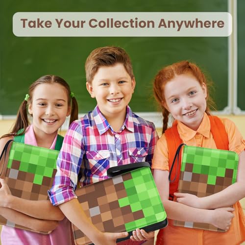 4 Pocket Trading Card Binder, 400 Card Capacity, Green - color: Deep Green, size: Small