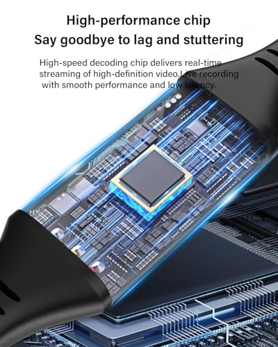 RUIZHI Video Capture Card, Micro HDMI to USB, 6FT 4K 1080P 60FPS Capture for Streaming, Teaching, Video conferencing or Live Broadcasting