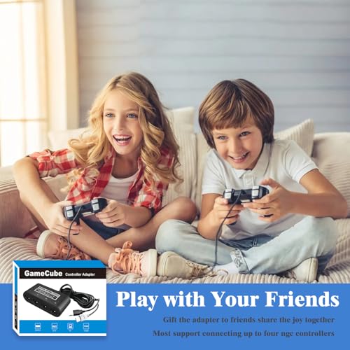 Gamecube Adapter for Nintendo Switch / Wii U / PC and Switch 2 Gamecube Controller Adapter, Super Smash Bros Adapters for NGC Controller, Support Turbo and Vibration Features with 180cm USB Cable - size: Updated Design