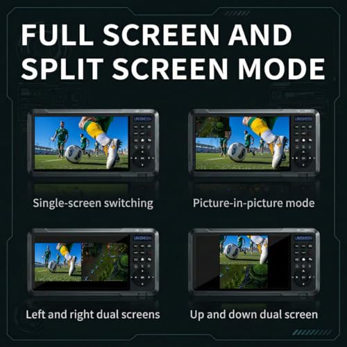 4K60 Video Capture Box-2 Channel HDMI Input with PIP/POP/PMP,Video Recorder with Screen 7 in,Compatible with Consoles, Cameras, Set-Top Boxes, PCs, 4K TVs, Projectors, Monitors