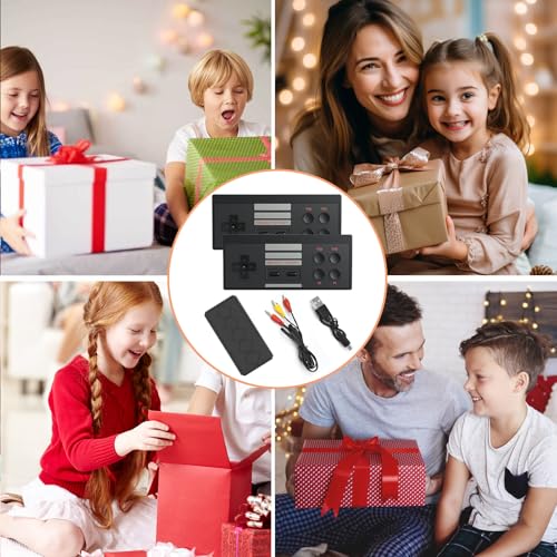 Wireless Retro Game Console Classic Video Gaming Console Built-in 620 Games, AV Output and Dual Game Controllers, Plug & Play TV Video Games for Kids/Adults, Nostalgia Gifts for Christmas - color: 620 Games