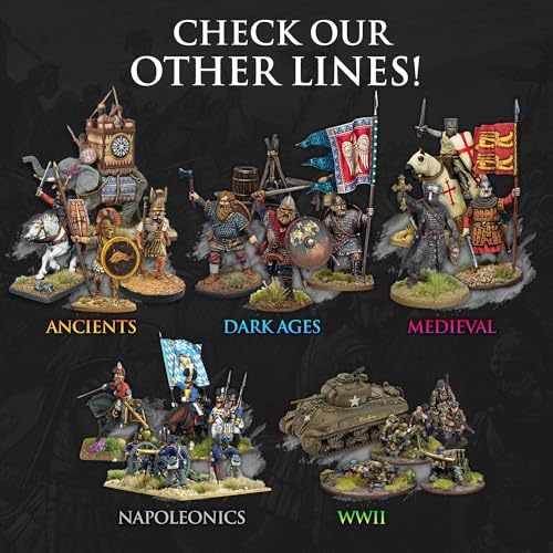 Wargames Delivered - Victrix Numidian Infantry Set with Bonus Miniature STL Download - 24 Highly Detailed 28mm Multipose Miniatures with Spears, Shields, and Head Options for Ancient Wargaming