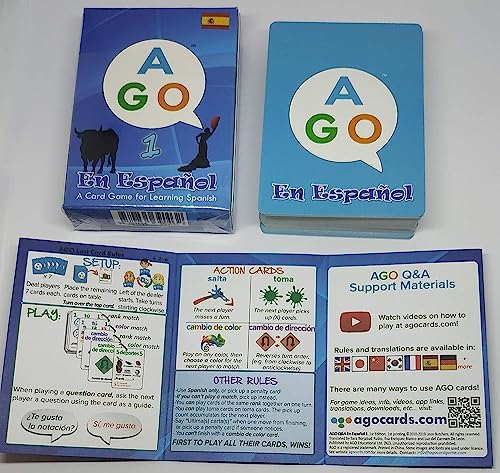 AGO En Español Card Game for Beginners. Learn Spanish by Playing a Fun Conversational Game! - style: AGO En Espanol level 1