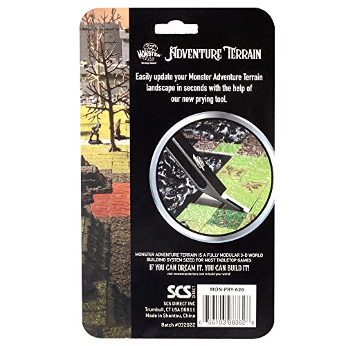 Monster Adventure Terrain Prying Tool - 2 Pack - Easily Removes Terrain Tiles and Pieces from baseplates to Quickly Change Your DND Dungeons Dragons or RPG 3D Tabletop World in Minutes