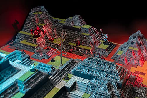 Monster Adventure Terrain 3D Interchangeable Builder System- 141pc Painted Cavern Expansion Set w Base- Build Modular Worlds in a Snap & Elevate Your Campaign- Compatible with DND Dungeons & Dragons - color: Cavern Set