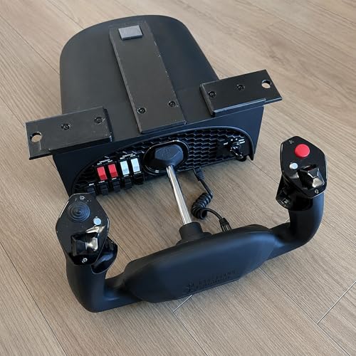 Quick Release Under Desk Mount Clamp Compatible with Honeycomb Alpha & Bravo Flight Controls, Adjustable Flight Simulator Yoke and Throttle Holder, Plastic Desk Mount Bracket for Gaming Cockpit Setup