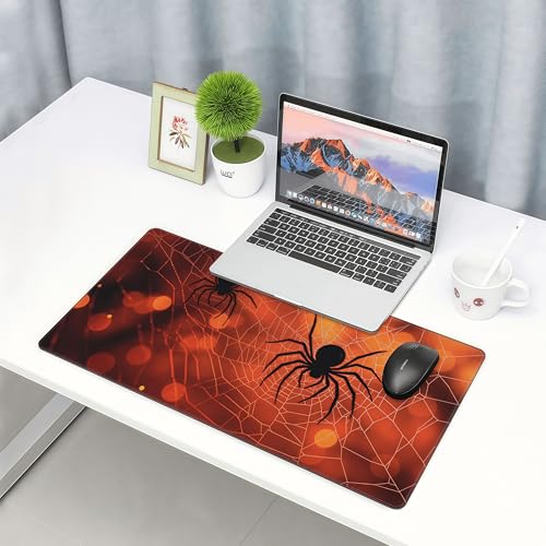 Large Fantasy Forest Jellyfish Gaming Mouse Pad - Blacklight Fairytale Waterproof Desk Mat, 35.4 X 15.8 Inch Extended Non-Slip Rubber Base for Office & Home - color: Fantasy Jellyfish